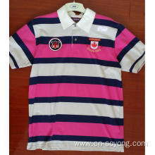 Pure Cotton Yarn Dyed Short Sleeve Polo Shirts